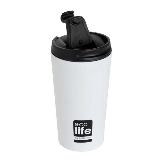 Ποτήρι Θερμός White (Matte) Coffee Thermos 370ml - Ecolife