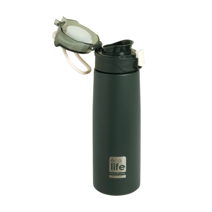 Παγούρι Θερμός Dark Green Thermos 550ml | Με Infuser - Ecolife