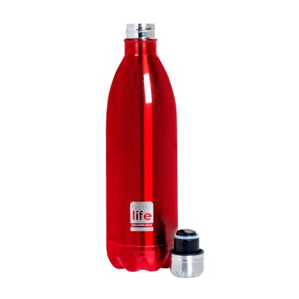 Μπουκάλι Θερμός Red Metallic Thermos 1lt - Ecolife