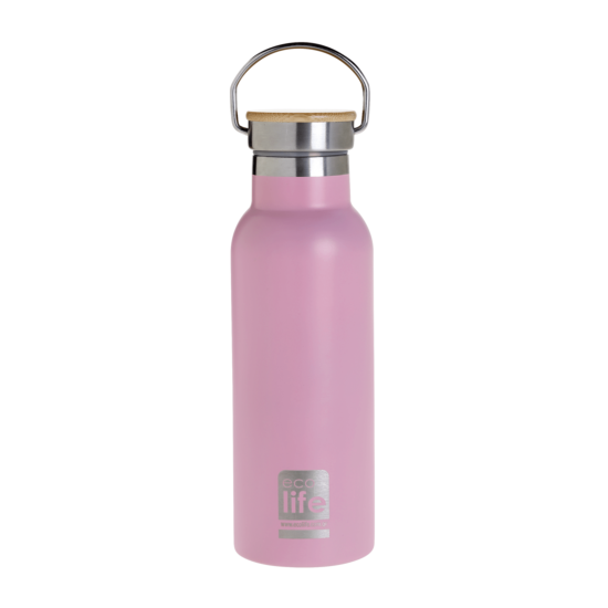 Μπουκάλι Θερμός Pink Thermos 500ml | Bamboo Lid