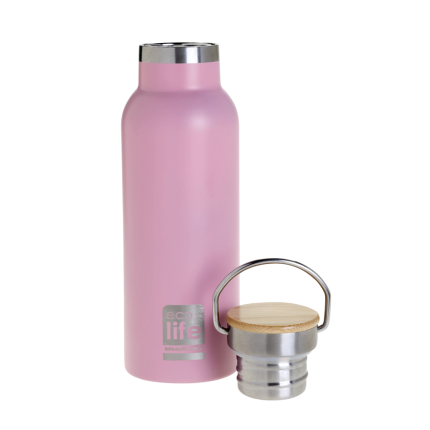 Μπουκάλι Θερμός Pink Thermos 500ml | Bamboo Lid