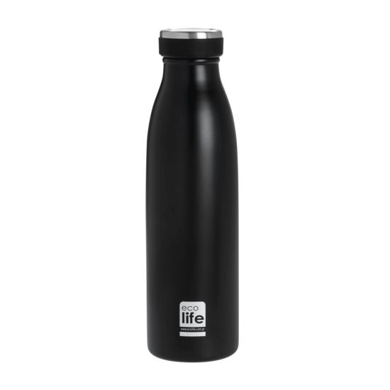 Μπουκάλι Θερμός Slim Black Thermos 500ml - Ecolife