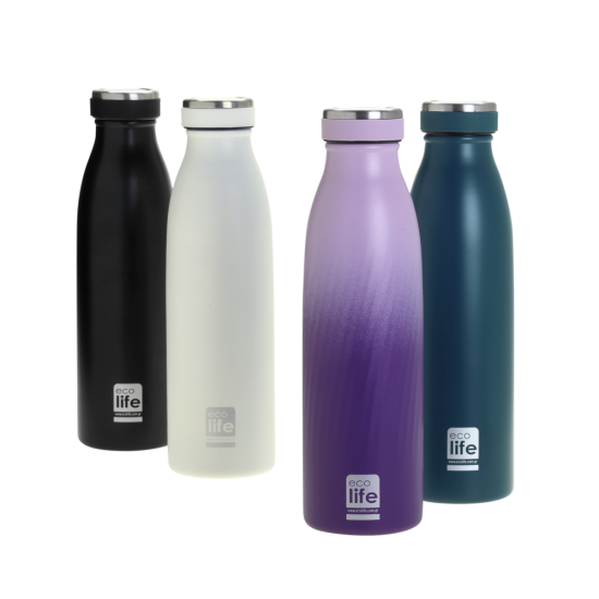 Μπουκάλι Θερμός Slim Black Thermos 500ml - Ecolife