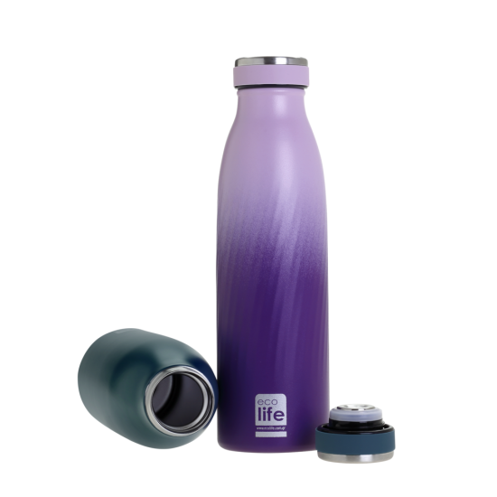 Μπουκάλι Θερμός Slim Purple Ombre Thermos 500ml - Ecolife