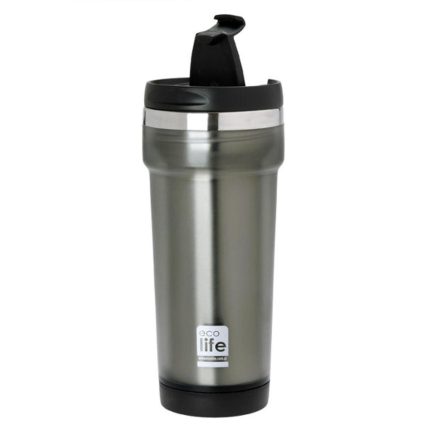 Ποτήρι Θερμός Grey Coffee Thermos 420ml | Plastic Outside - Ecolife