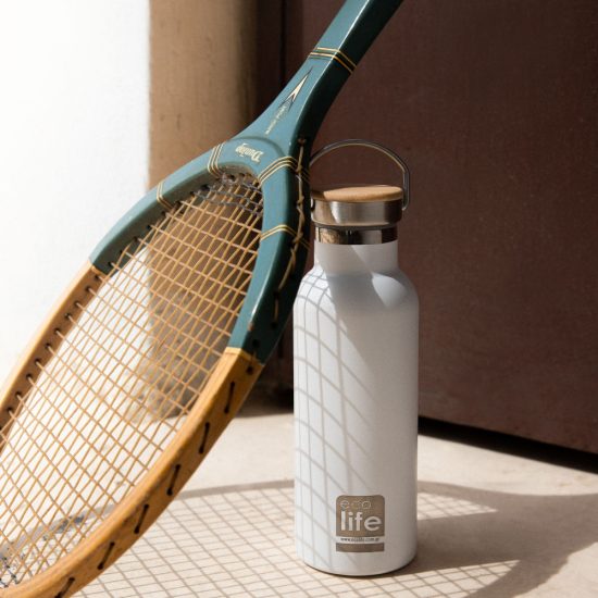 Μπουκάλι Θερμός White Thermos 500ml | Bamboo Lid