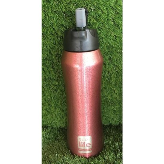 Παγούρι Θερμός Red Thermos 550ml | Eσωτερικό Καλαμάκι - Ecolife