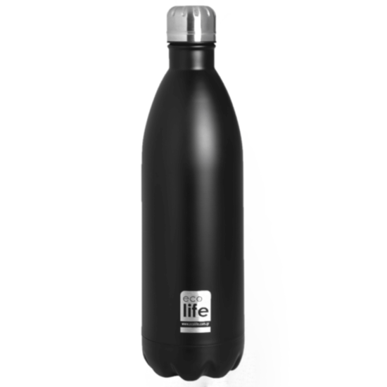 Μπουκάλι Θερμός Black Thermos (Matte) 1lt - Ecolife