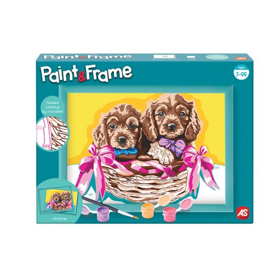 Paint & Frame Ζωγραφίζω Με Αριθμούς Αdorable Puppies 9+ - As Company