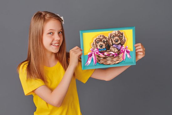 Paint & Frame Ζωγραφίζω Με Αριθμούς Αdorable Puppies 9+ - As Company