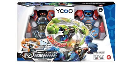 Silverlit Ycoo Robo Kombat 360 Tornado Σετ 2 Τηλεκατευθυνόμενα Ρομπότ Μαχητές Κόκκινο-Πορτοκαλί 5+ - As Company