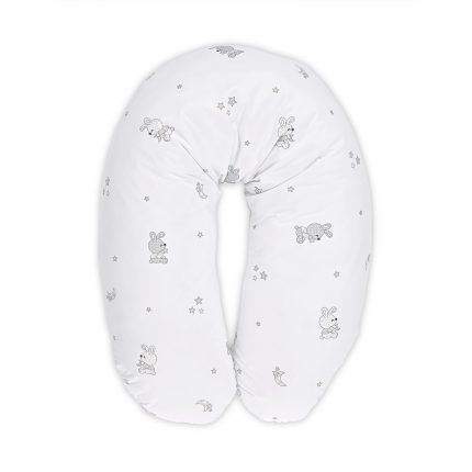 Lorelli Μαξιλάρι Θηλασμού Breast Pillow 190cm Ranforce Little Rabbits Grey 20810066601