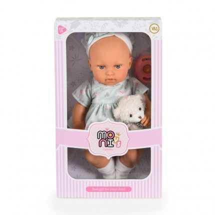 Moni Toys Κούκλα 30cm Lovely με Ροζ Φόρεμα LS1255-7 3801005600861 18m+