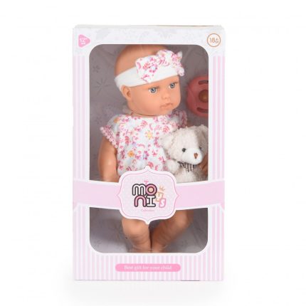 Moni Toys Κούκλα 30cm Doll Lovely Baby Pink LS1255-6 3801005600854 18m+