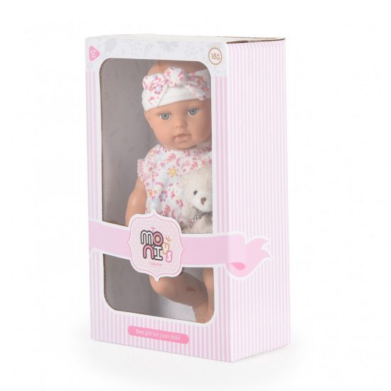 Moni Toys Κούκλα 30cm Doll Lovely Baby Pink LS1255-6 3801005600854 18m+