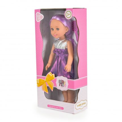 Moni Toys Κούκλα 38cm Pretty Girl Purple LS1502 3801005601035 3+