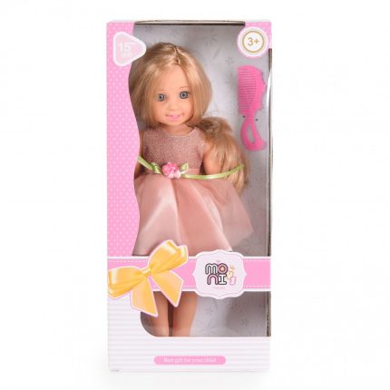 Moni Toys Κούκλα 38cm Pretty Girl Pink LS1502-1 3801005601042 3+