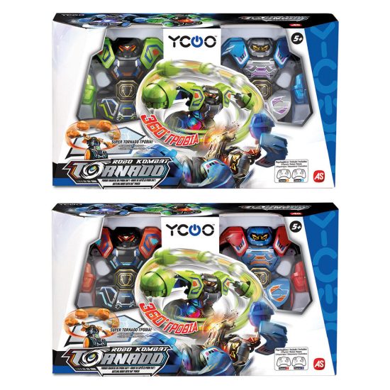 Silverlit Ycoo Robo Kombat 360 Tornado Σετ 2 Τηλεκατευθυνόμενα Ρομπότ Μαχητές Μπλε-Πράσινο 5+ - As Company