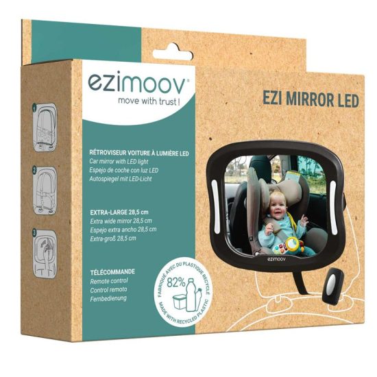 Ezi Βρεφικός Καθρέφτης Αυτοκινήτου Car Mirror με LED Φωτάκι - Ezimoov