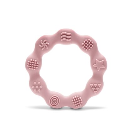 Lorelli Μασητικός Κρίκος Οδοντοφυΐας Ring Natural Deep Pink 0m+ 10210920002