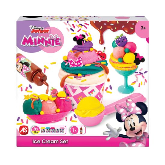 AS Πλαστελίνη Disney Minnie Φτιάχνω Παγωτό Με Σιρόπι Και Sprinkles Με 5 Βαζάκια 250γρ 3+, As Company