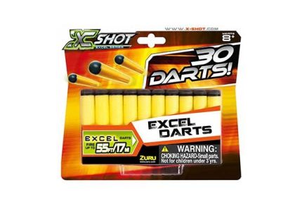 X-Shot Excel Darts Ανταλλακτικά Αφρώδη Βελάκια 30τμχ 8+ - As Company