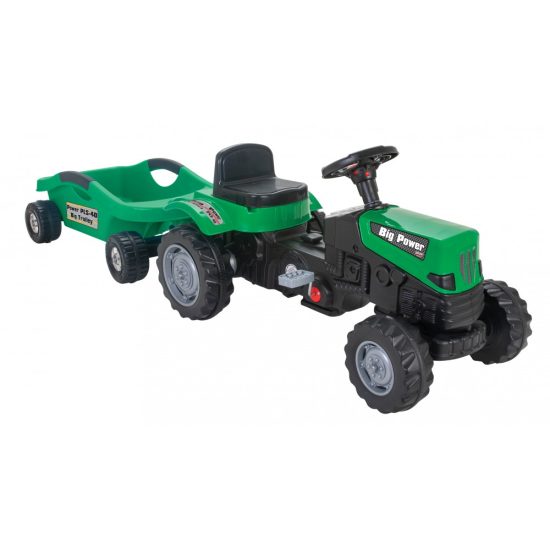 Pilsan Παιδικό Τρακτέρ με Πετάλια Πράσινο Tractor with Trolley 07320 8693461103308