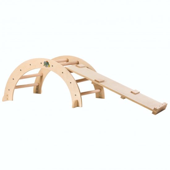 Ξύλινη Αψίδα Αναρρίχησης Με Ράμπα Montessori Climbing Arch with Ramp Pikler PH13G032 3801005601271 - Moni Toys