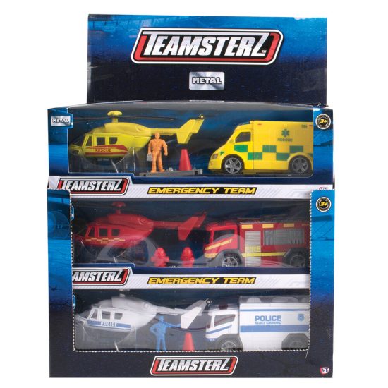 Teamsterz Σετ Αυτοκινητάκια Έκτακτης Ανάγκης Die-Cast Κίτρινο Ασθενοφόρο 3+ - As Company