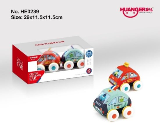 Υφασμάτινα Αυτοκινητάκια 2τμχ HE0239 12m+ - Martin Toys