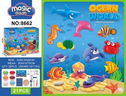 Σετ Ocean World με Πλαστελίνες 8662 21τμχ 3+ - Martin Toys