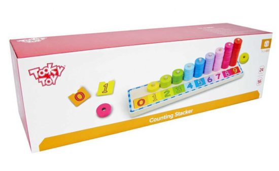 Tooky Toy Ξύλινος Άβακας - Αριθμητήριο Counting Stacker TKJH851 6970090041044 24m+