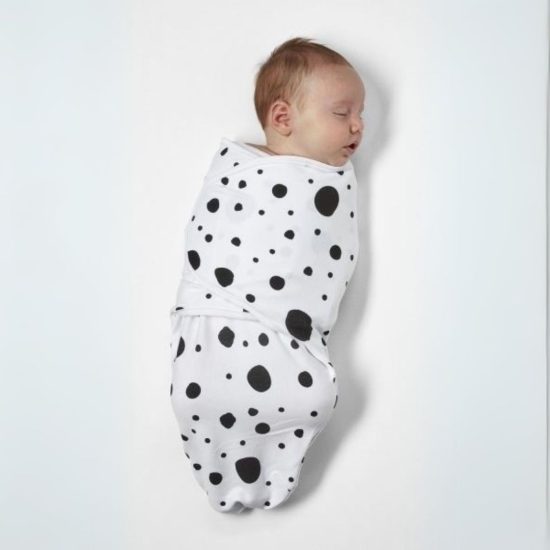 Meyco Swaddle Black Dots 0-3 μηνών