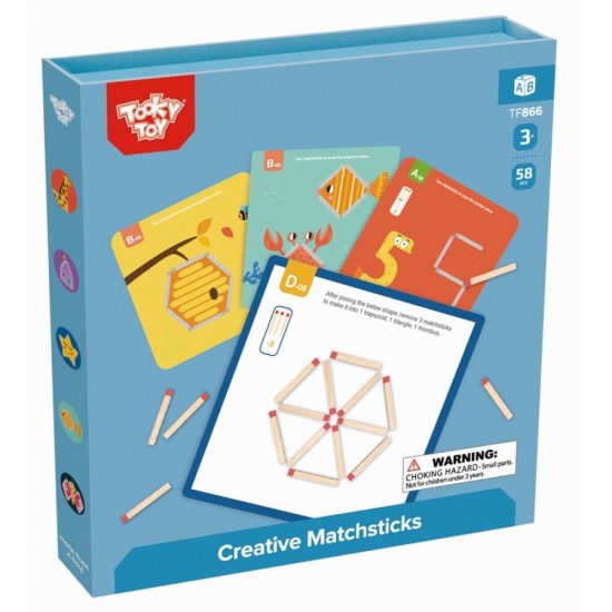 Tooky Toy Ξύλινο Παζλ Creative Matchsticks TF866 6972633371236 3+