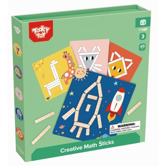 Tooky Toy Ξύλινο Παζλ Creative Math Sticks TF488 6972633371229 3+