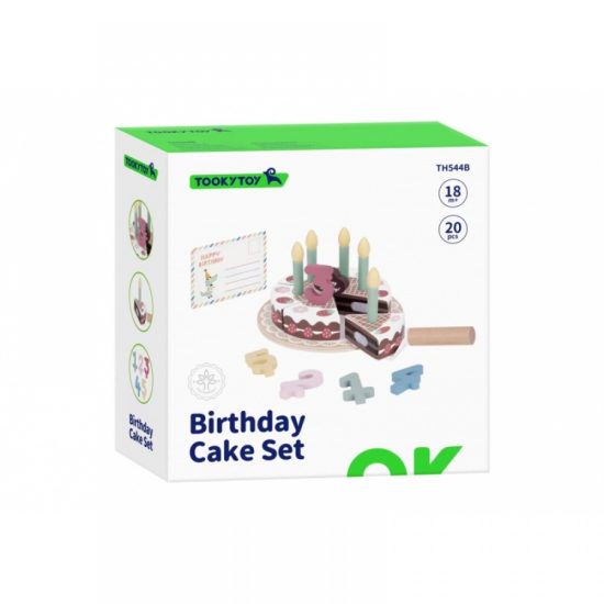 Tooky Toy Ξύλινη Τούρτα Γενεθλίων Birthday Cake Set TH544B 6972633377832 18m+