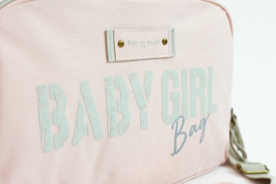 Τσάντα Αλλαξιέρα BoB Paris Tote Bag Simply Vintage Baby Girl Pink - Baby on Board Paris