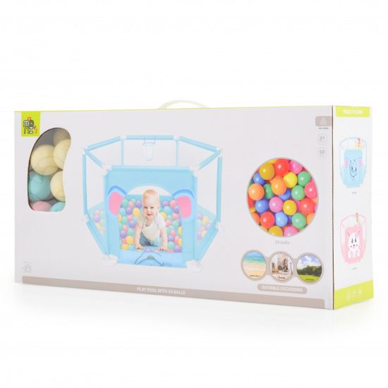 Moni Toys Πάρκο 146cm με 50 Μπάλες και Μπασκέτα 7062B 3801005601813 3+