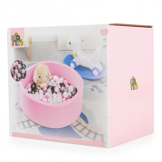 Moni Toys Αναδιπλούμενη Πισίνα Pink 80cm με Μπάλες 200τμχ 5,5cm BP02-5 3801005601851 12m+