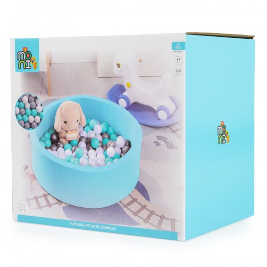 Moni Toys Αναδιπλούμενη Πισίνα Blue 80cm με Μπάλες 200τμχ 5,5cm BP02-5 3801005601844 12m+