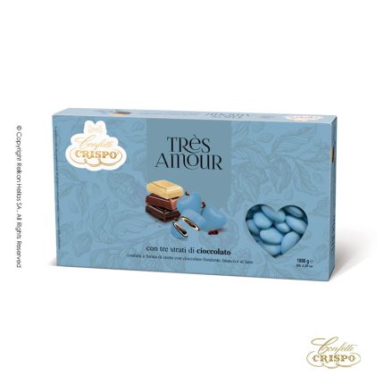 Κουφέτα Crispo Tres Amour Καρδιά Blue 1kg