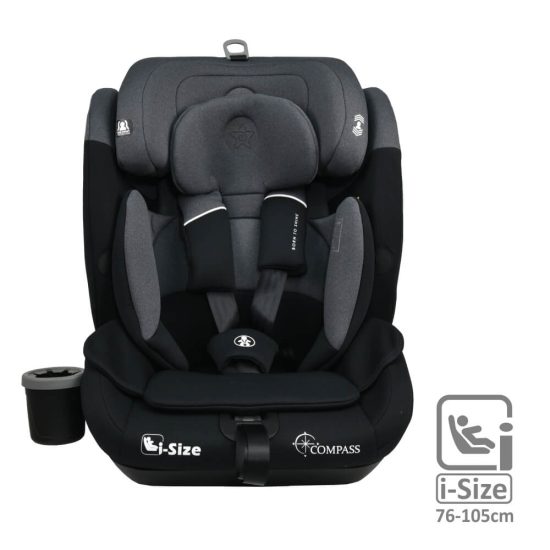 Κάθισμα Αυτοκινήτου Compass Isofix i-Size Steel Grey 76-150cm (9-36kg) 935-186 - Bebe Stars