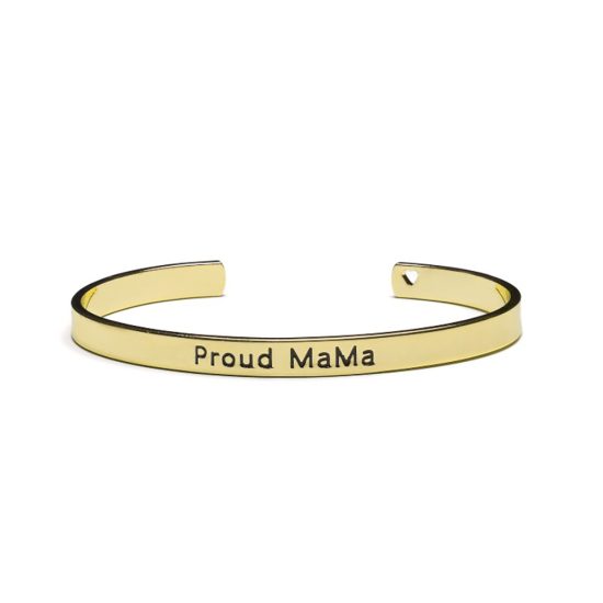 Proud Mama Βραχιόλι Χειροπέδα Mama Gold