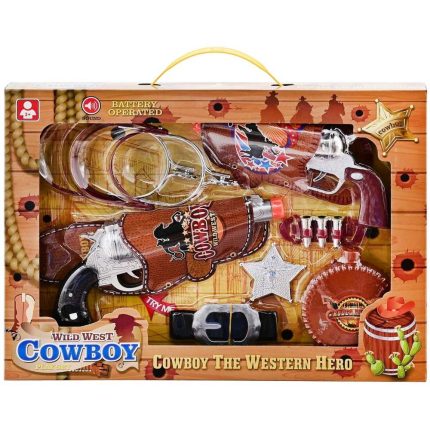 B/O Σετ Cowboy 41cm 2 Όπλα-Θήκες-Σπιρούνια 9900Α 3+ - Martin Toy