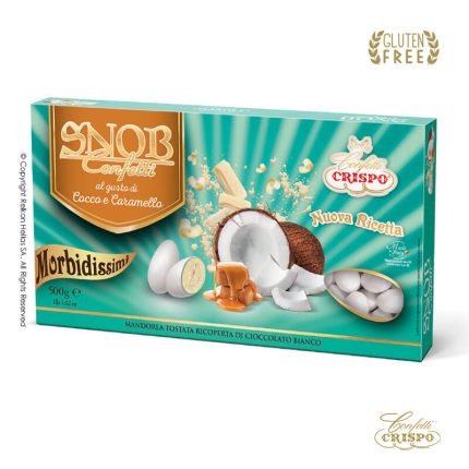 Κουφέτα Crispo Snob Cocco e Caramello Λευκό 500g