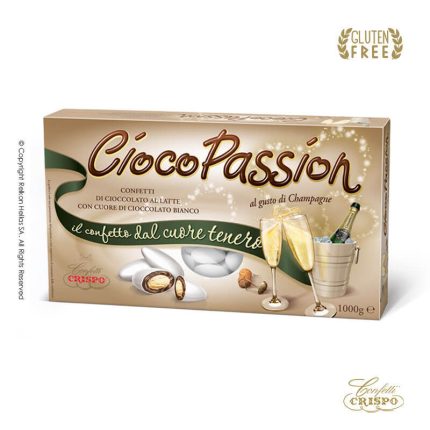 Κουφέτα Crispo Ciocopassion Γεύση Champagne Λευκό 1kg